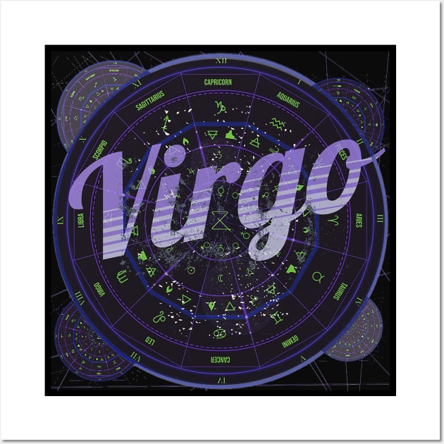 Virgo Zodiac Astrology Wall Art by Aurora X